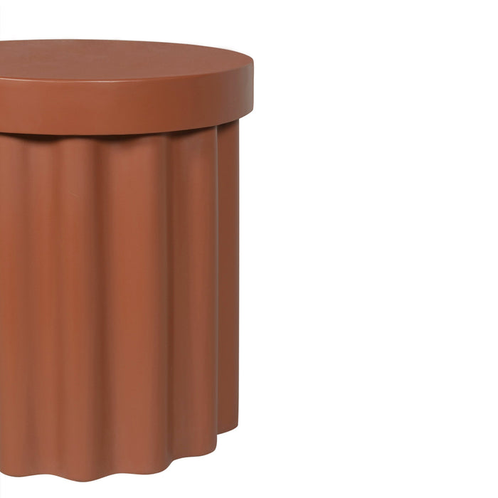 Sovana 40cm Concrete Side Table - Terracotta