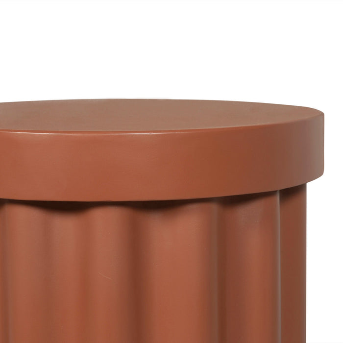 Sovana 40cm Concrete Side Table - Terracotta