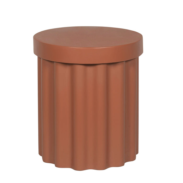 Sovana 40cm Concrete Side Table - Terracotta