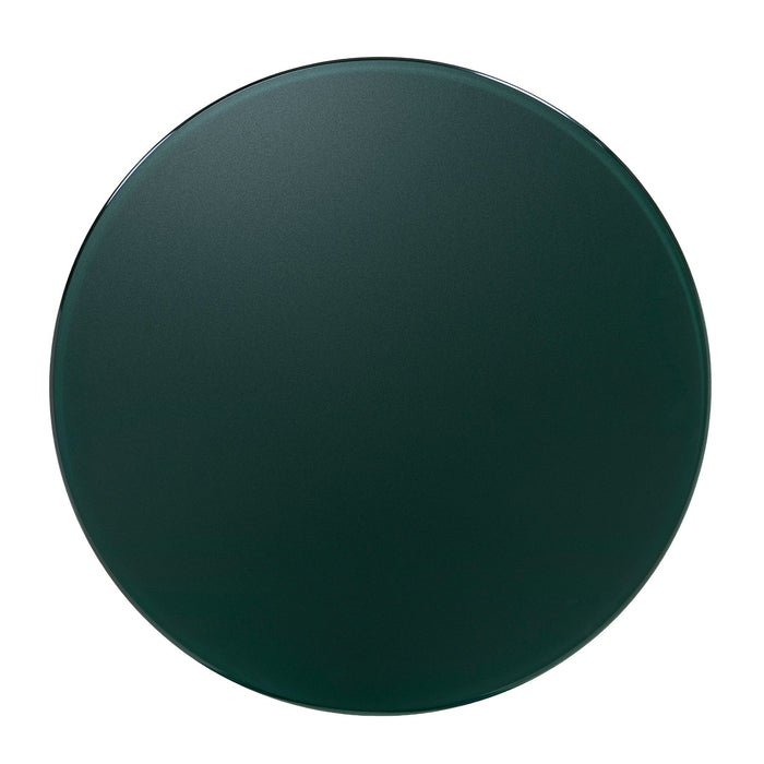 Marlix 60cm Round Tempered Glass Side Table - Green
