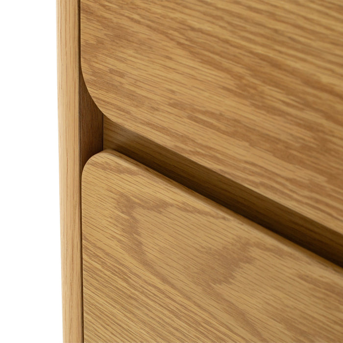 Elandra Stone Top Bedside Table - Natural