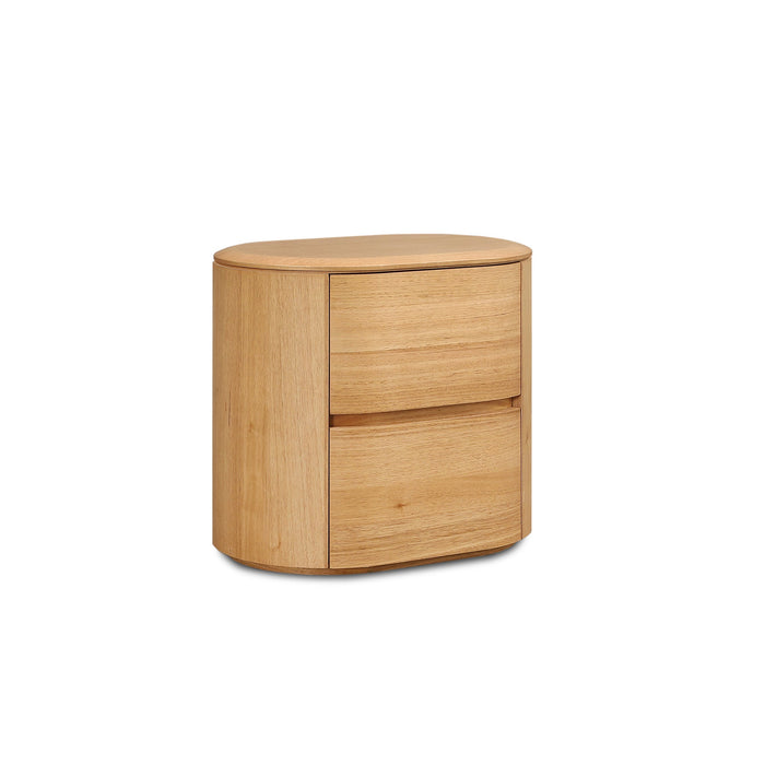 Norvia 60cm Tassie Oak Bedside Table - Natural