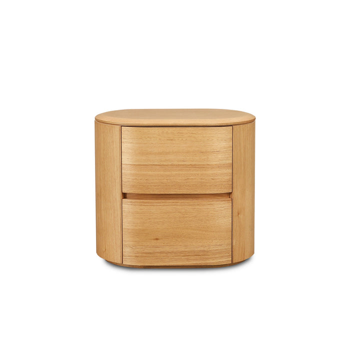 Norvia 60cm Tassie Oak Bedside Table - Natural