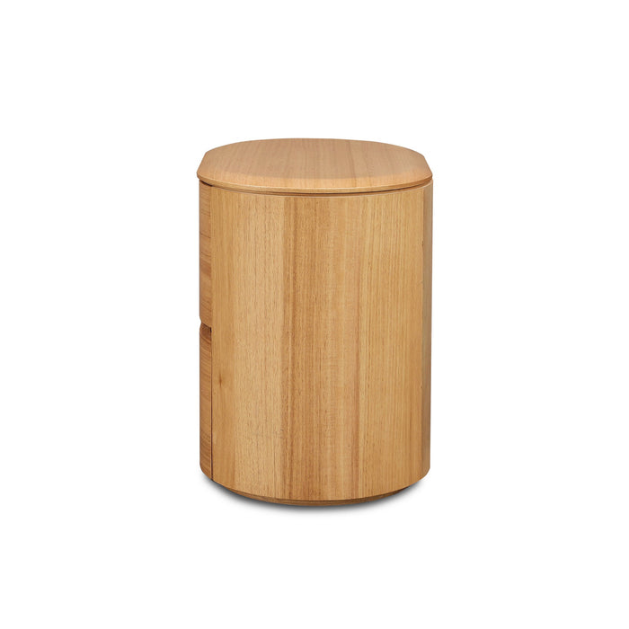 Norvia 60cm Tassie Oak Bedside Table - Natural