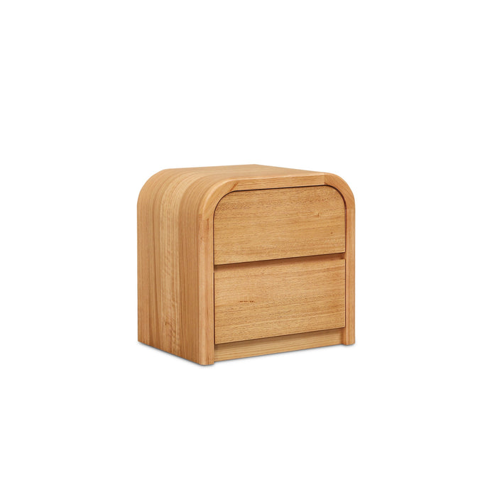 Elmino 55cm Tassie Oak Bedside Table - Natural
