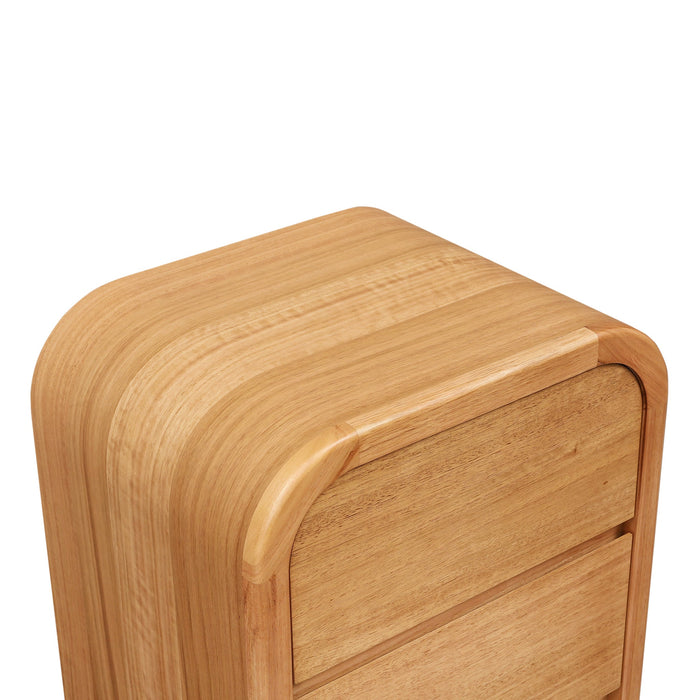 Elmino 55cm Tassie Oak Bedside Table - Natural