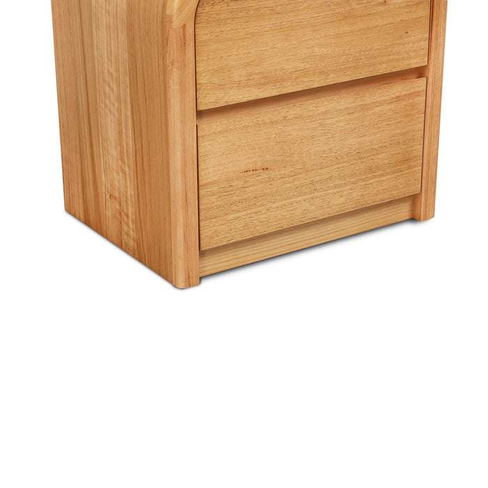 Elmino 55cm Tassie Oak Bedside Table - Natural