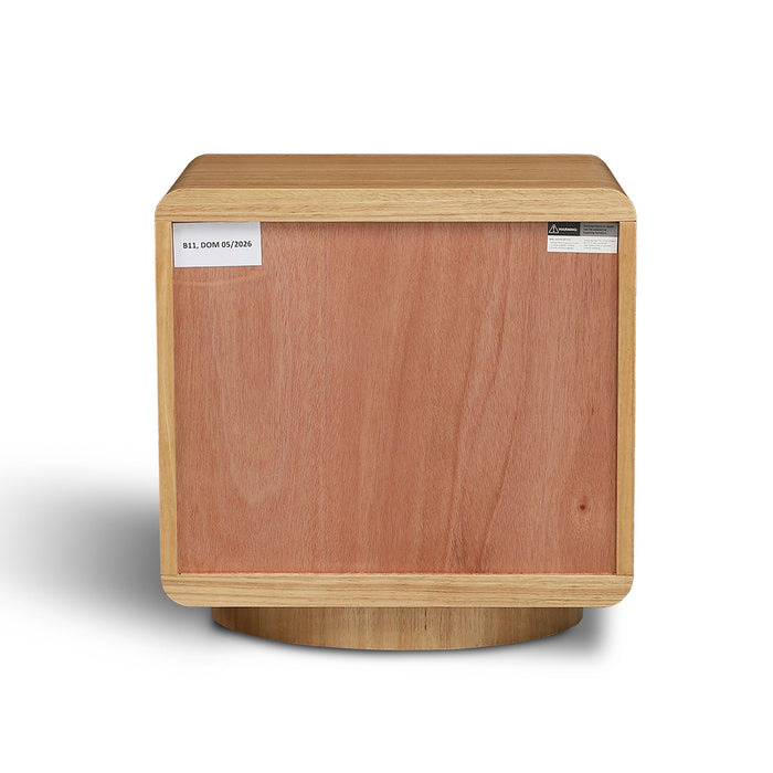 Cavaro 52cm Tassie Oak Bedside Table - Natural