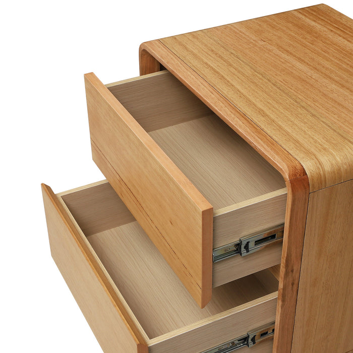 Cavaro 52cm Tassie Oak Bedside Table - Natural