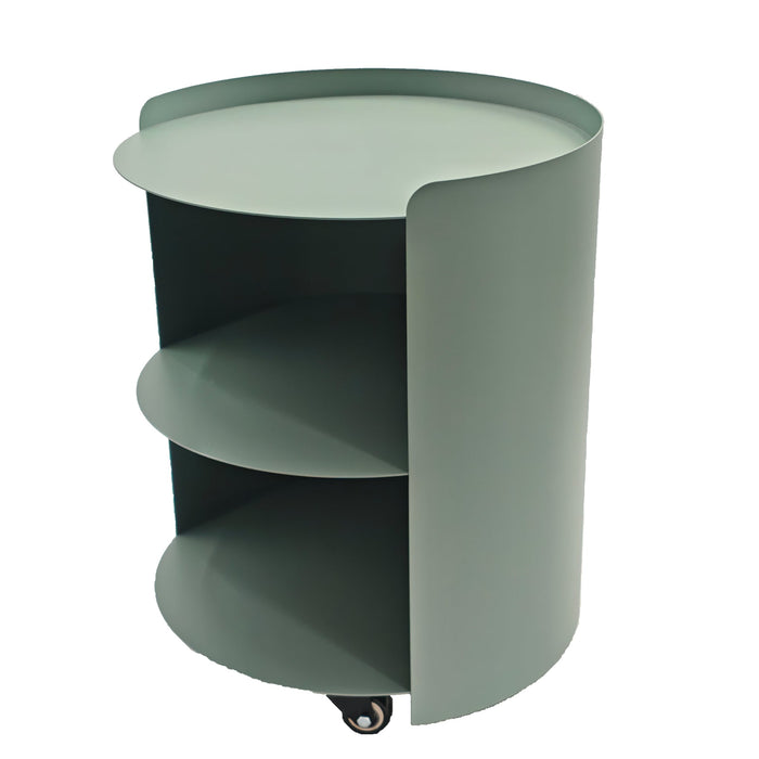 Morena 37cm Round Side Table - Sage Green