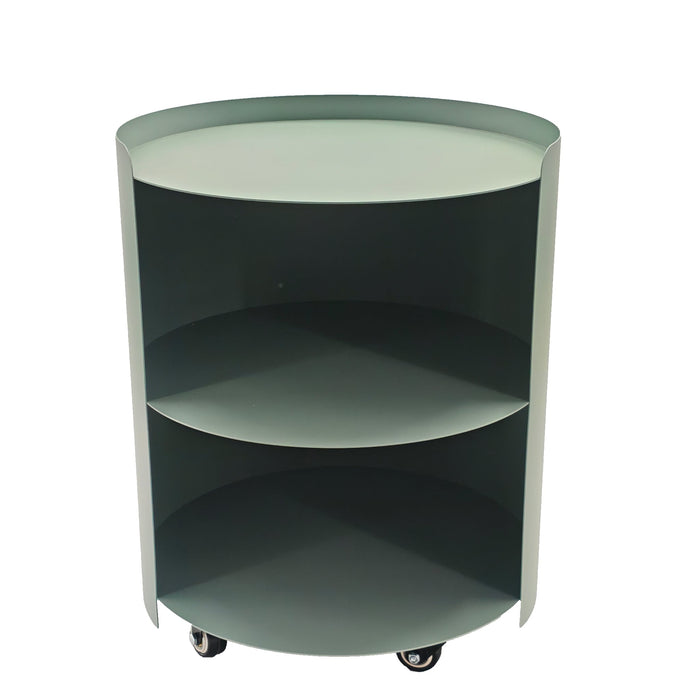 Morena 37cm Round Side Table - Sage Green