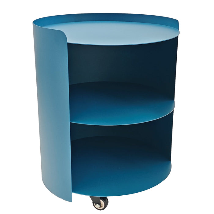 Morena 37cm Round Side Table - Navy Blue