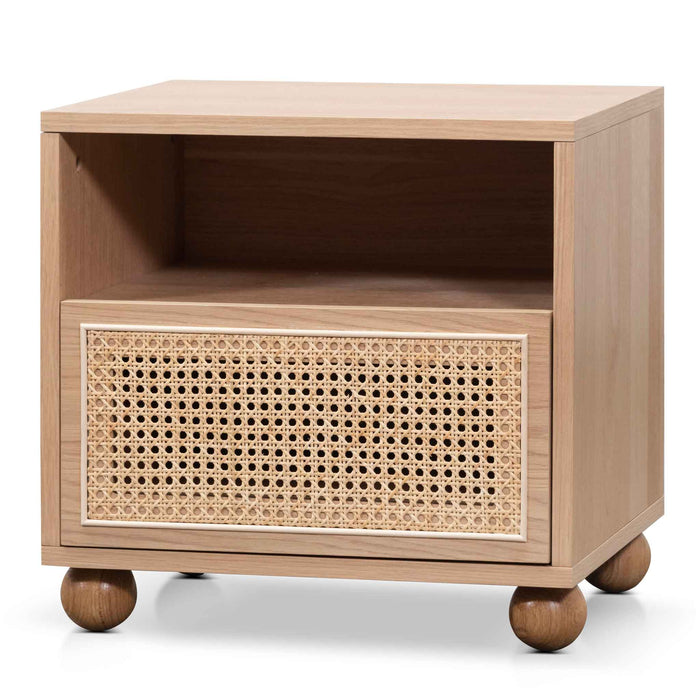 CST6409-KD Wooden Side Table with Rattan Front - Natural