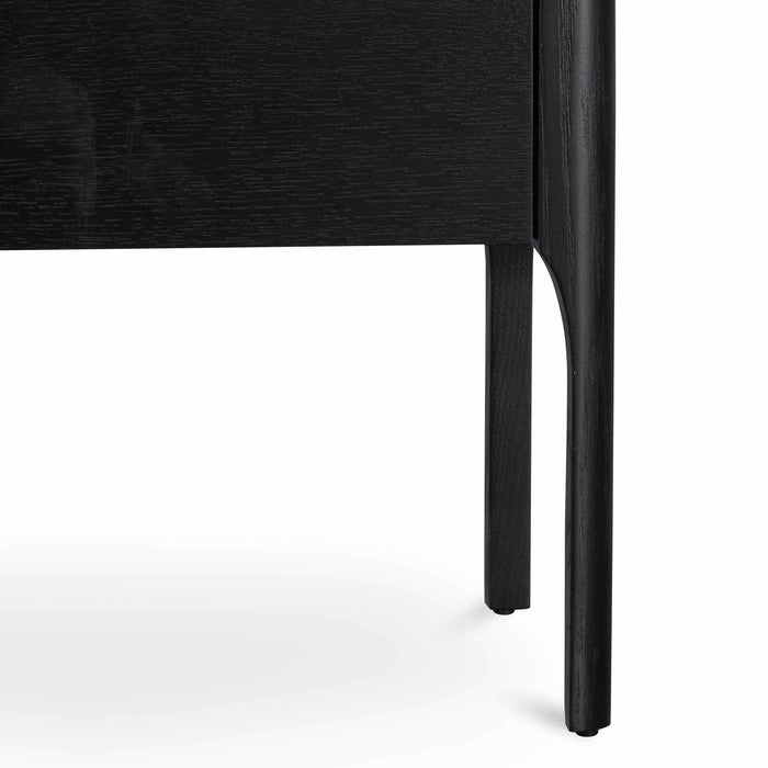 CST6529-CN Bedside Table - Black with Porcelain Marble Top