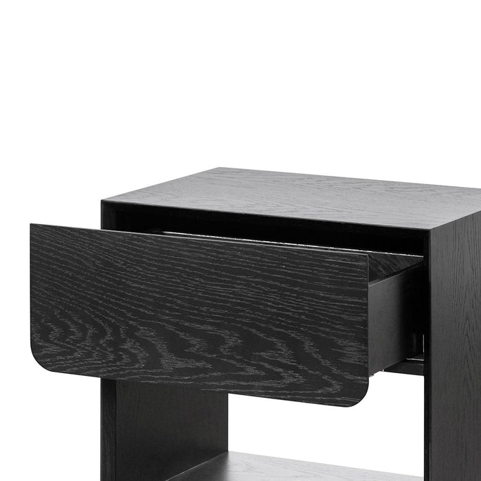 CST6716-CN Oak Bedside Table - Black