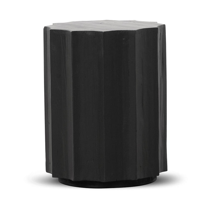 CST6779-NI 40cm (D) recycled Side Table - Full Black