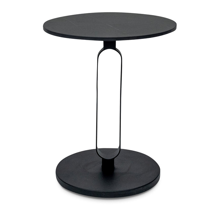 CST6891-IG Round Side Table - Full Black