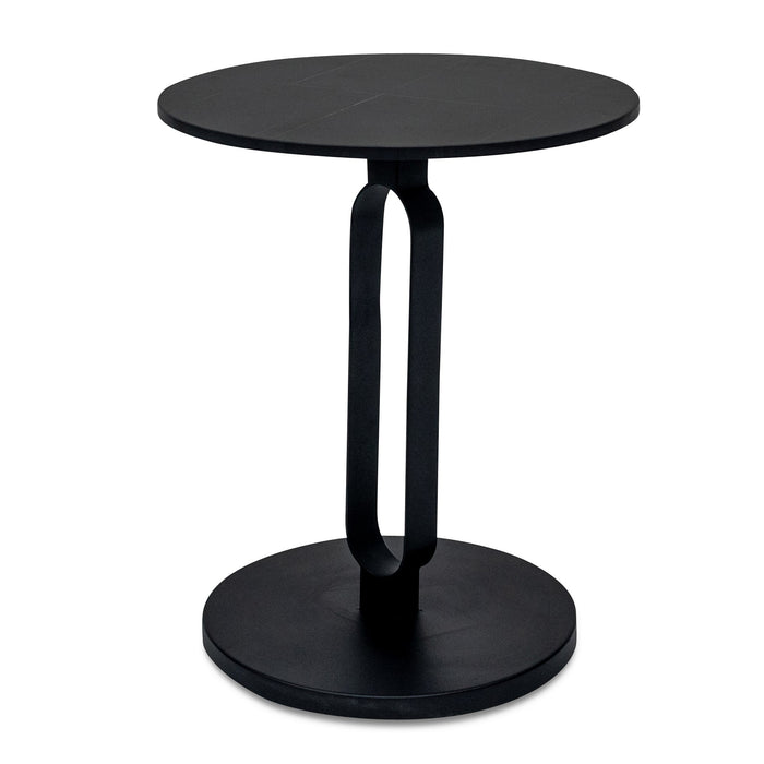 CST6891-IG Round Side Table - Full Black