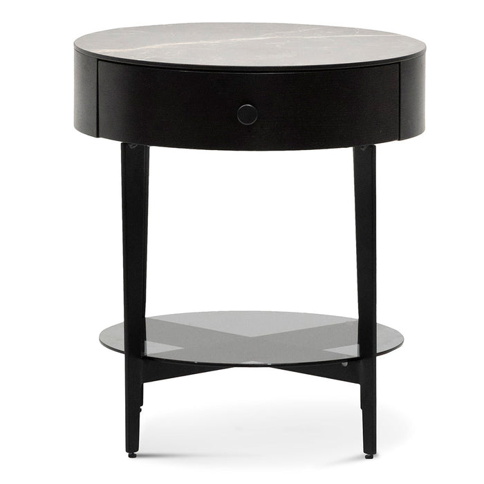 CST6894-IG Round Side Table - Black