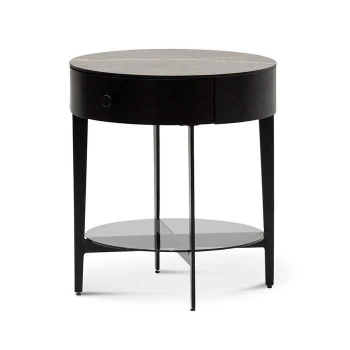 CST6894-IG Round Side Table - Black