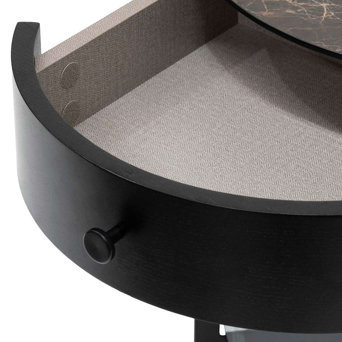 CST6894-IG Round Side Table - Black