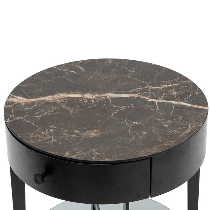 CST6894-IG Round Side Table - Black