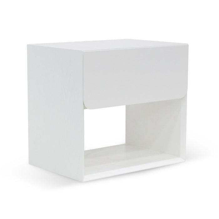 CST6911-CN Oak Bedside Table - White