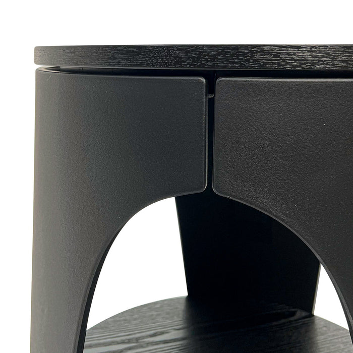 CST6918-SD Round Side Table - Full Black