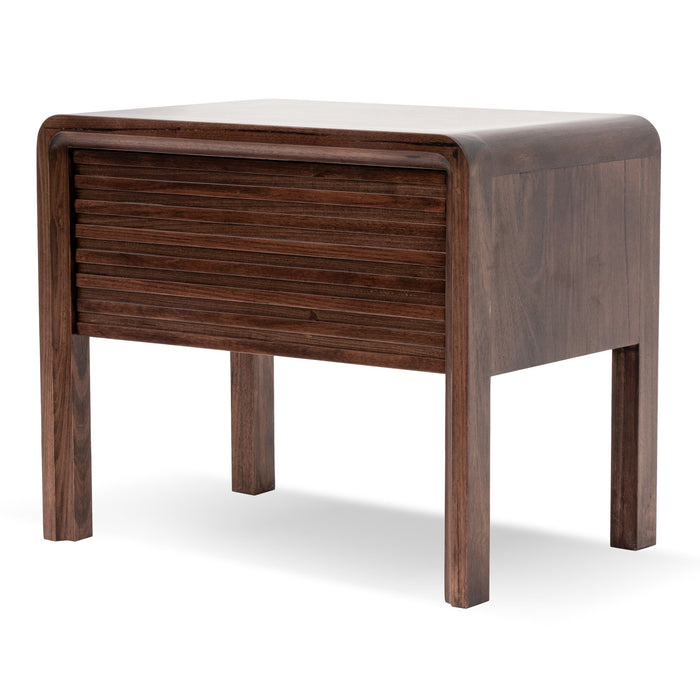 CST8041-AW Single Drawer Bedside Table - Walnut