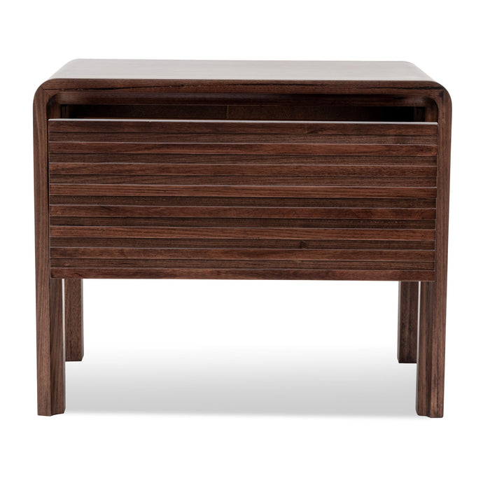 Ex Display - CST8041-AW Single Drawer Bedside Table - Walnut