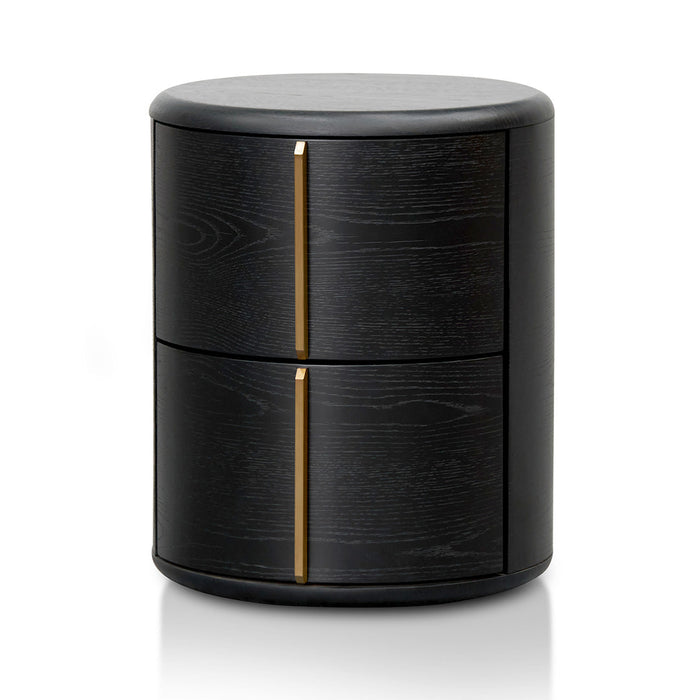 CST8204-CN 46cm Round Bedside Table - Black