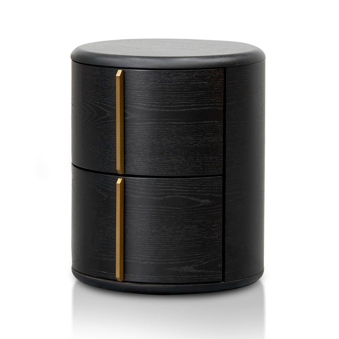 CST8204-CN 46cm Round Bedside Table - Black