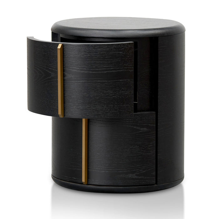 CST8204-CN 46cm Round Bedside Table - Black