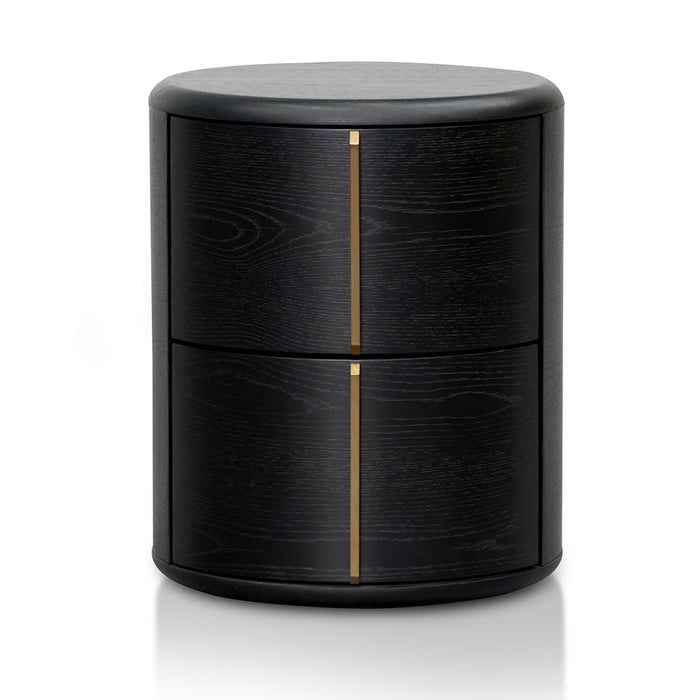 CST8204-CN 46cm Round Bedside Table - Black