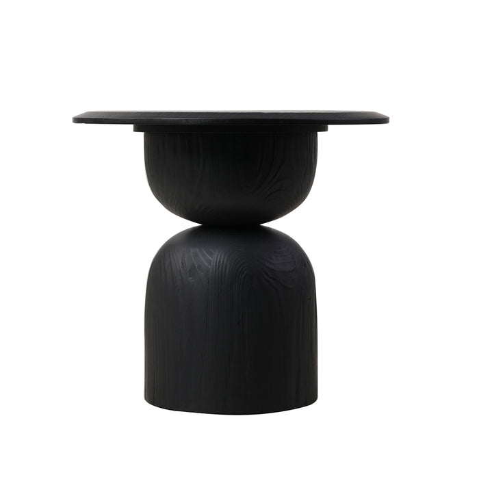 CST8296-NI Round Side Table - Full Black