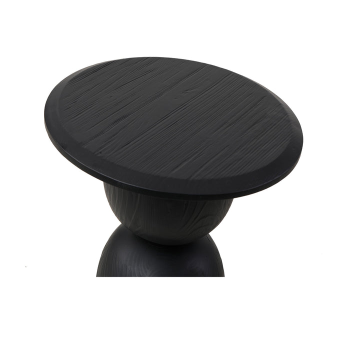 CST8296-NI Round Side Table - Full Black