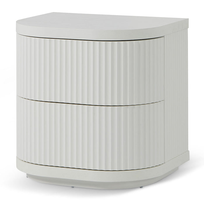 CST8344-DW Bedside Table - Full White