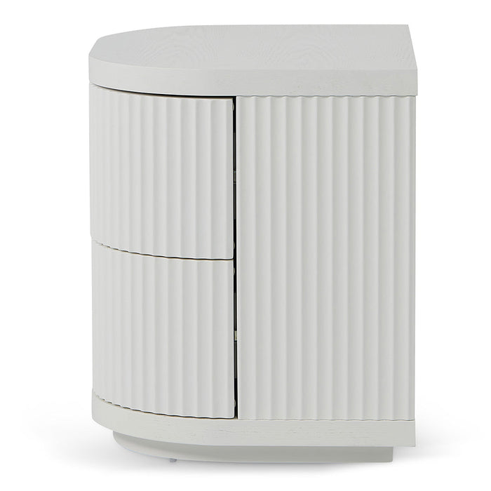 CST8344-DW Bedside Table - Full White