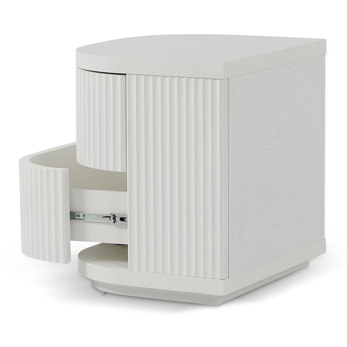 CST8344-DW Bedside Table - Full White