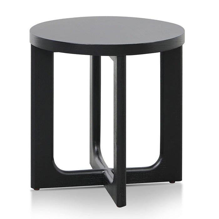 CST8417-NI Round Side Table - Full Black