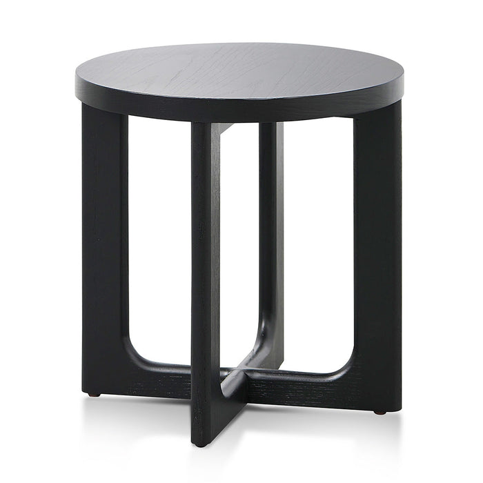 CST8417-NI Round Side Table - Full Black