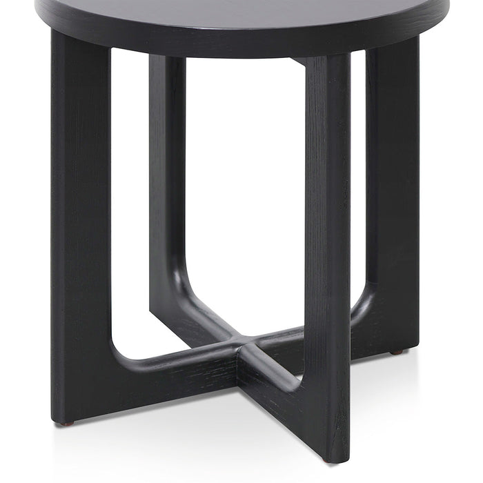 CST8417-NI Round Side Table - Full Black