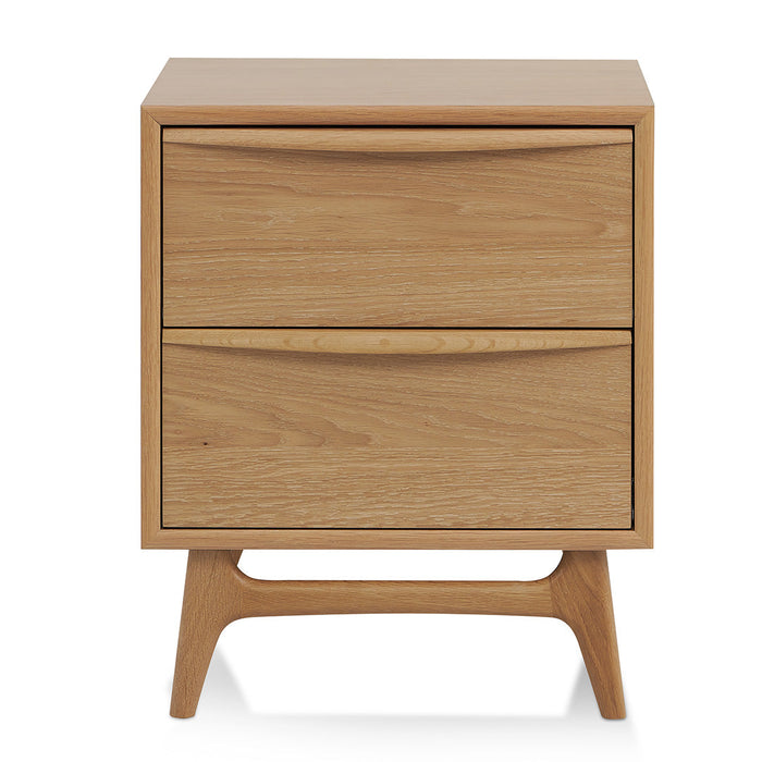 CST8534-VN 2 Drawer Bedside Table - Natural Oak