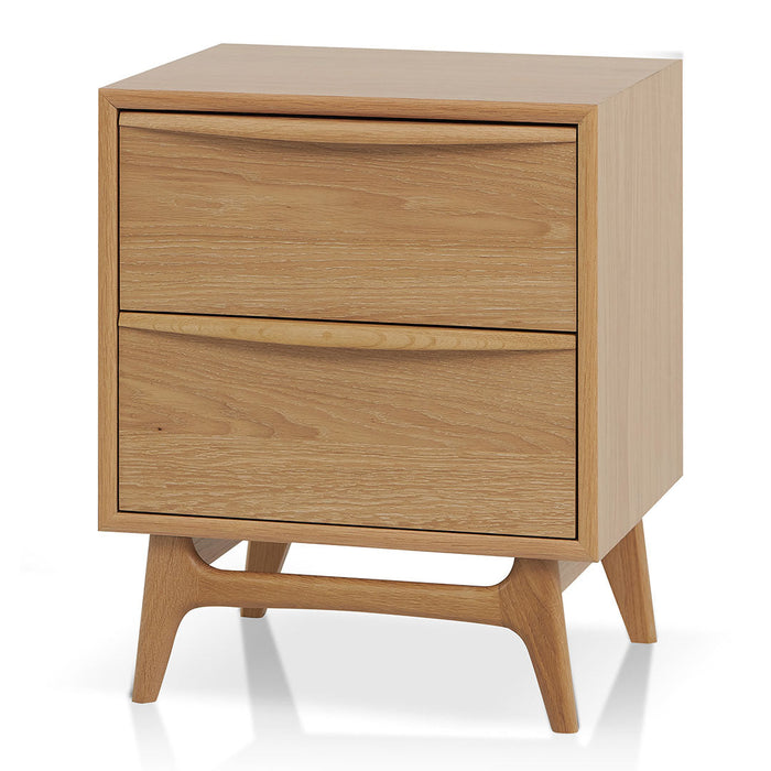 CST8534-VN 2 Drawer Bedside Table - Natural Oak