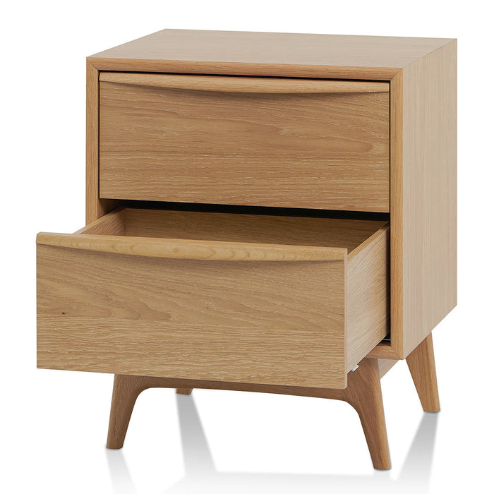 CST8534-VN 2 Drawer Bedside Table - Natural Oak