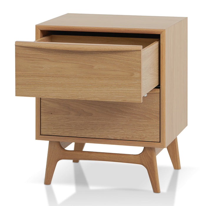 CST8534-VN 2 Drawer Bedside Table - Natural Oak