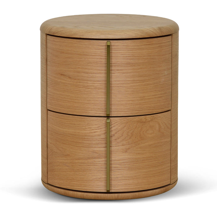 CST8555-CN 46cm Round Bedside Table - Natural