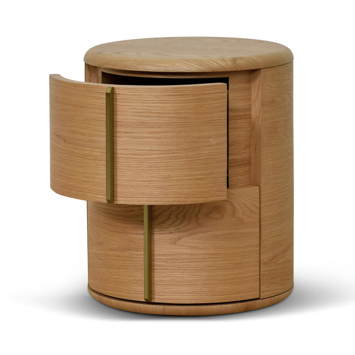 CST8555-CN 46cm Round Bedside Table - Natural