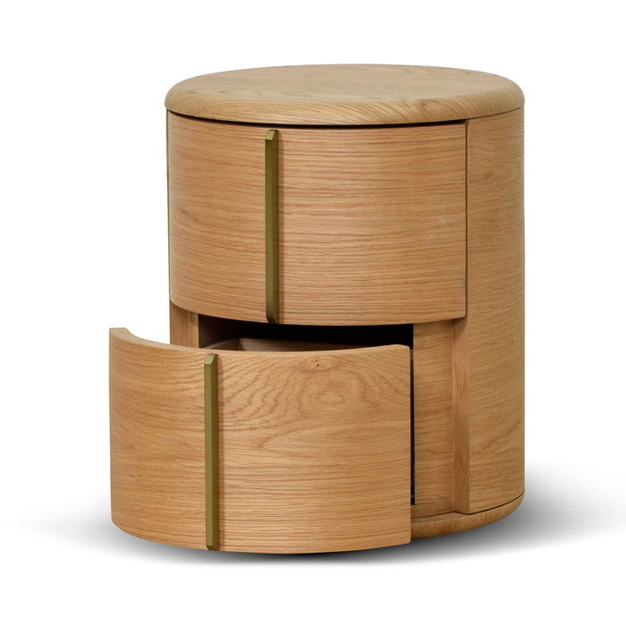 CST8555-CN 46cm Round Bedside Table - Natural