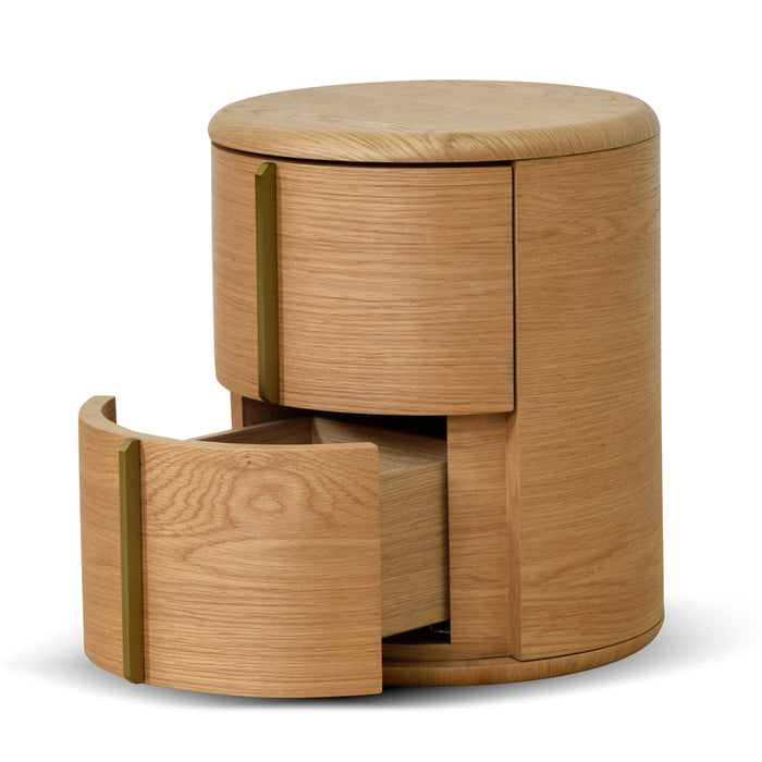 CST8555-CN 46cm Round Bedside Table - Natural